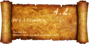 Arz Lizandra névjegykártya